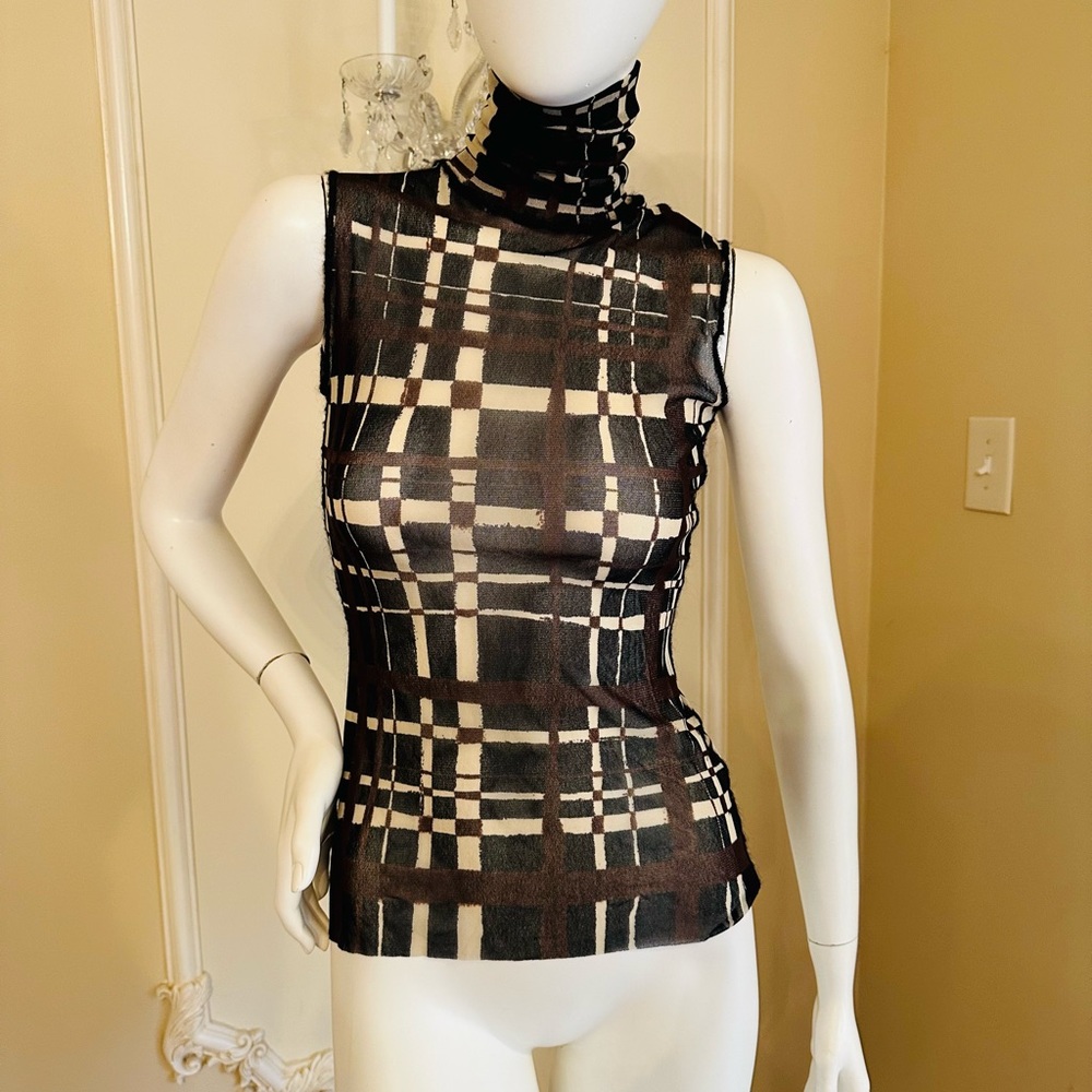JEAN PAUL GAULTIER MESH TANK TOP TURTLENECK